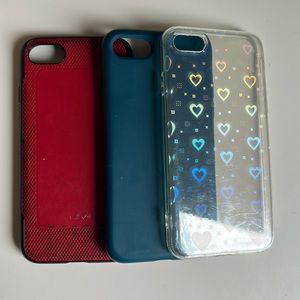 iPhone SE, 6, 6s, and 7 case, 3 cases all in perfect condition free shipping